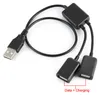 Für USB 2.0 Typ A Stecker zu 2x USB Typ A Buchse Y-Kabel Produktbild-Vorschau 1