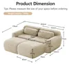 Canapé moelleux « Boneless Cloud » avec 2 poufs, canapé-lit Voir les images du produit 4