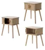 CALICOSY - Table de Chevet Vintage 2 Portes Coulissantes Voir les images du produit 9