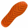 The image shows the sole of an orange work shoe against a white background. Produktbild-Vorschau