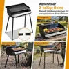 Prenosný drevený uhlíkový gril COSTWAY, campingový gril s Náhľad obrázku produktu 5