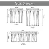 Diagram showing different sizes of curtains. Náhľad obrázku produktu