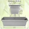 MePla - Set - XXL Balkonkasten mit Bewässerung 80 cm + XXL Produktbild-Vorschau 2