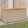 vidaXL Záhradná truhlica béžová 110x50x54 cm Poly ratan Náhľad obrázku produktu 2