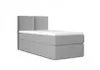 A single bed with a mattress and headboard, shown from a side-angle on a white background. Produktbild-Vorschau