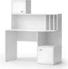 Schreibtisch Vicco Alwin Weiß 115 x 55 cm mit 2 Türen, Produktbild-Vorschau 1