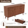 UnboxG Massivholz Kommode braun 100x34x73 cm, mit 6 Produktbild-Vorschau 6