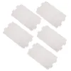 Five white rectangular mica sheets arranged diagonally on a white background. Náhled obrázku produktu