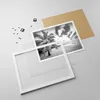 Gerahmtes Poster - Weißer Rahmen - Monochrom Strand Wolken Produktbild-Vorschau 4