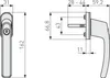 ABUS FG 200 S/SB ABUS Fenstergriff abschließbar FG200  Anteprima dell’immagine prodotto 3