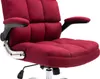 A close-up view of a red office chair. Produktbild-Vorschau