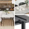 FATIVO Esszimmertisch Marmor 120x70x76 cm – Skandinavischer Produktbild-Vorschau 9