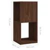 A product shot of a wooden shelf unit with dimensions indicated. Anteprima dell’immagine prodotto