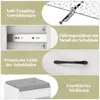 Collage of product features with German text labels. Voir les images du produit