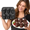 Silikonform Totenkopf, 6-fach Backform für Schokolade und Produktbild-Vorschau 1