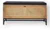 CALICOSY -  Bank mit Schuhablage und Rattanfront - L100 cm Produktbild-Vorschau 1