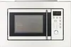 A white built-in microwave oven is shown from the front. Produktbild-Vorschau