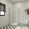 76x100cm 195cm ESG Nano Falttür Eck Duschkabine Produktbild-Vorschau 1