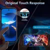 A marketing image showing a phone screen protector with text and graphics highlighting its features. Produktbild-Vorschau