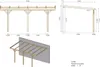 Carport, abri de voiture  3x5.24 m - 15 m2 - adossé  - CAR6 Voir les images du produit 2