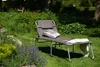 XXL Sonnenliege Dreibeinliege Gartenliege Grau gepolstert Produktbild-Vorschau