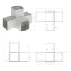 vidaXL Connettore per pali a X Metallo zincato 101 x 101 mm Anteprima dell’immagine prodotto 6