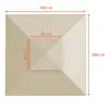 Ersatzdach mit PVC-Beschichtung - Farbe: BEIGE - mit Produktbild-Vorschau 2