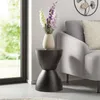 Design Beistelltisch / Hocker Sanduhr Metall schwarz Produktbild-Vorschau 4