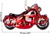 A red glass motorcycle ornament with measurement indicators. Podgląd zdjęcia produktu