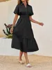Damenkleid, extra lang, plissiert, mehrlagig fließendes Produktbild-Vorschau 2