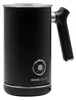 A black electric milk frother with a silver handle and lid, shown against a white background. Produktbild-Vorschau