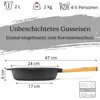Ø24 cm Gusseisenpfanne Holzgriff mit Grillpresse Pfanne Produktbild-Vorschau 2