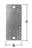 Piastra forata 180 x 65 x 2,50 mm Connettore piatto Anteprima dell’immagine prodotto 1