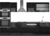 Küchenzeile Vicco R-Line Schwarz Hochglanz 300 cm mit Produktbild-Vorschau 1