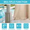 (132cm*274cm,Beige) 2 Stück Outdoor-Vorhänge Winddicht Produktbild-Vorschau 3