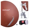 DUR-line Select 85/90cm Komplettanlage rot + Single LNB Produktbild-Vorschau 1