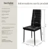 Lot de chaises avec surpiqûre - noir, Lot de 4 Voir les images du produit 6