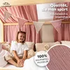 Musselin Hausbett Himmel für Kinderzimmer mit Gold Produktbild-Vorschau 2