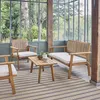 sweeek - Gartenmöbelset für 4 Personen, aus Holz mit Produktbild-Vorschau 4