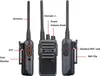 Three views of a Retevis RB617 walkie-talkie with labels pointing out various features. Anteprima dell’immagine prodotto