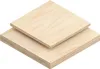 Two pieces of plywood are shown stacked on a white background. Produktbild-Vorschau