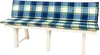 Auflage Gartenbank Elba 2-teilig 150 cm 2163 blau kariert Produktbild-Vorschau 1