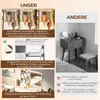 Make-up tafel met spiegel en verstelbare LED-verlichting – Productafbeelding-voorbeeld 7