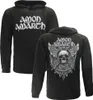 Amon Amarth Grauer Totenkopf-Kapuzenpullover – Offizielles Produktbild-Vorschau 1