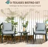 Outsunny 3tlg. Gartenmöbel Set, Garten-Bistroset inkl. 1 Produktbild-Vorschau 4