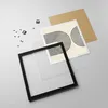 Gerahmtes Poster - Schwarzer Rahmen - Linien Oval Produktbild-Vorschau 4