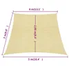 vidaXL Tenda da sole 160 g/m² Beige 4/5x3 m HDPE Anteprima dell’immagine prodotto 10