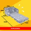 Klappbarer Kinder-Sessel KRUZZEL 2-in-1 Plüsch Faltsofa mit Produktbild-Vorschau 2
