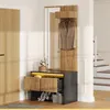 STILVORA Komoda s botníkem, 60x38x145 cm, se zrcadlem a Náhled obrázku produktu 3