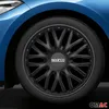 A close-up of a black Sparco wheel on a blue car. Produktbild-Vorschau